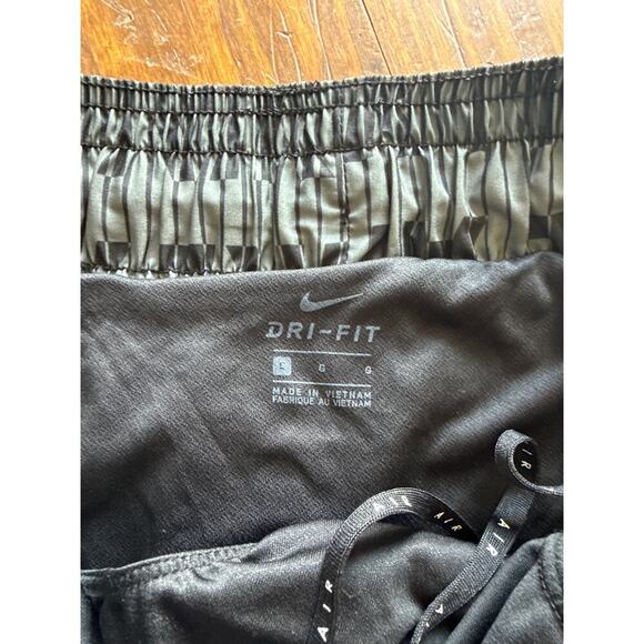 Nike Bundle (2) Running Drawstring Shorts with Built In Briefs, sz L - Picture 3 of 9
